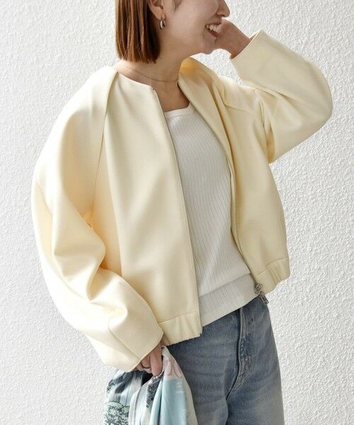 SHIPS / シップス ブルゾン | 《予約》SHIPS any:〈洗濯機可能〉ジャージー クルーネック パフ コクーン ブルゾン | 詳細4