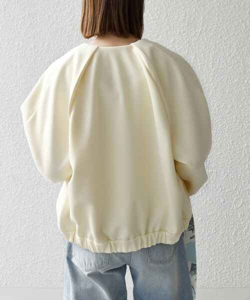 SHIPS / シップス ブルゾン | 《予約》SHIPS any:〈洗濯機可能〉ジャージー クルーネック パフ コクーン ブルゾン | 詳細6