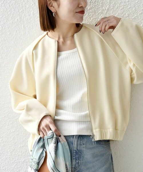 SHIPS / シップス ブルゾン | 《予約》SHIPS any:〈洗濯機可能〉ジャージー クルーネック パフ コクーン ブルゾン | 詳細8