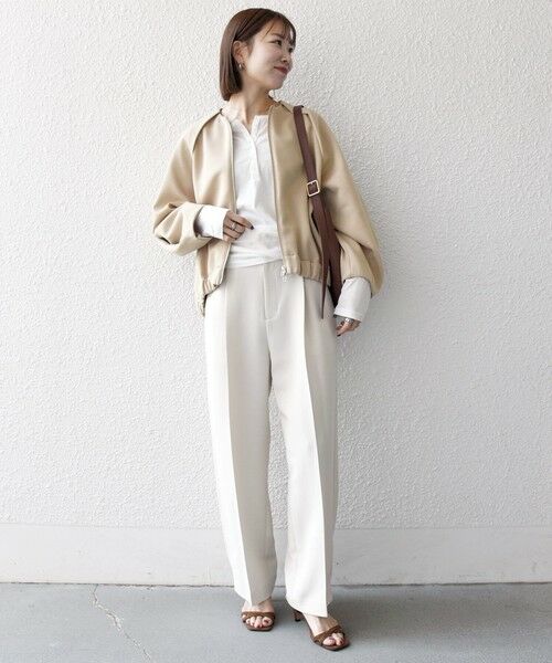 SHIPS / シップス ブルゾン | 《予約》SHIPS any:〈洗濯機可能〉ジャージー クルーネック パフ コクーン ブルゾン | 詳細29