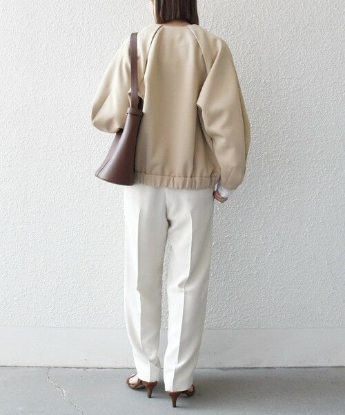 SHIPS / シップス ブルゾン | 《予約》SHIPS any:〈洗濯機可能〉ジャージー クルーネック パフ コクーン ブルゾン | 詳細30