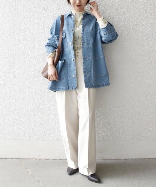 SHIPS / シップス Gジャン・デニムジャケット | 《予約》SHIPS any:〈洗濯機可能〉ルーズ デニム トラッカー ジャケット［SHIPS any DENIM］ | 詳細1