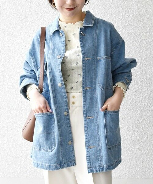 SHIPS / シップス Gジャン・デニムジャケット | 《予約》SHIPS any:〈洗濯機可能〉ルーズ デニム トラッカー ジャケット［SHIPS any DENIM］ | 詳細3