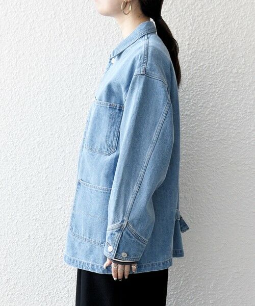 SHIPS / シップス Gジャン・デニムジャケット | 《予約》SHIPS any:〈洗濯機可能〉ルーズ デニム トラッカー ジャケット［SHIPS any DENIM］ | 詳細28