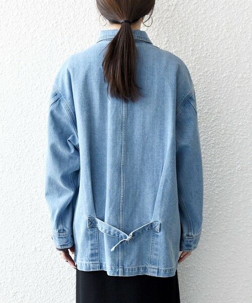SHIPS / シップス Gジャン・デニムジャケット | 《予約》SHIPS any:〈洗濯機可能〉ルーズ デニム トラッカー ジャケット［SHIPS any DENIM］ | 詳細29
