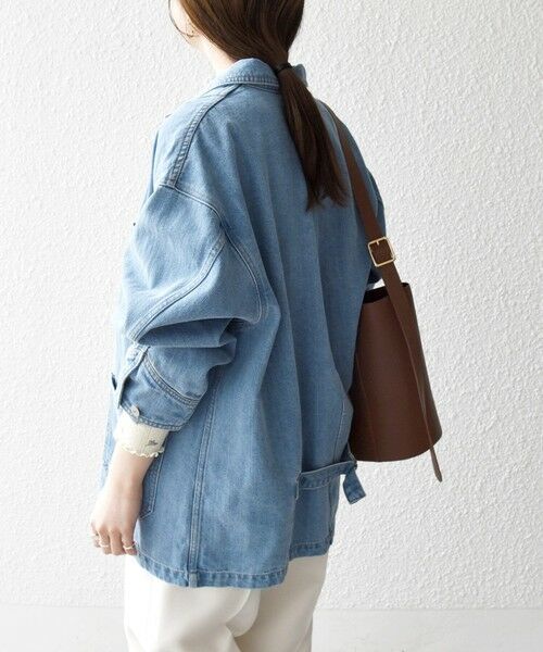 SHIPS / シップス Gジャン・デニムジャケット | 《予約》SHIPS any:〈洗濯機可能〉ルーズ デニム トラッカー ジャケット［SHIPS any DENIM］ | 詳細6
