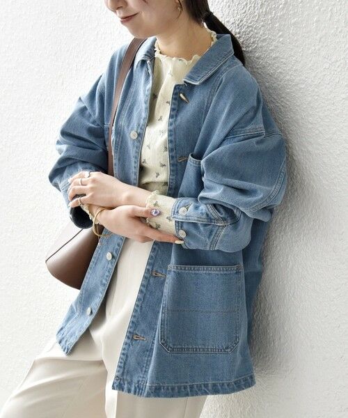SHIPS / シップス Gジャン・デニムジャケット | 《予約》SHIPS any:〈洗濯機可能〉ルーズ デニム トラッカー ジャケット［SHIPS any DENIM］ | 詳細8