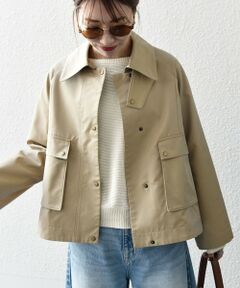 SHIPS / シップス その他アウター | 《予約》SHIPS any:〈手洗い可能〉シャンブレー Aライン フレア ショート コート