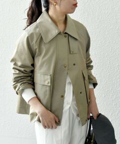 SHIPS / シップス その他アウター | 《予約》SHIPS any:〈手洗い可能〉シャンブレー Aライン フレア ショート コート