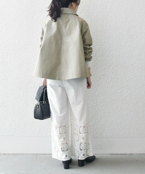 SHIPS / シップス その他アウター | 《予約》SHIPS any:〈手洗い可能〉シャンブレー Aライン フレア ショート コート | 詳細15