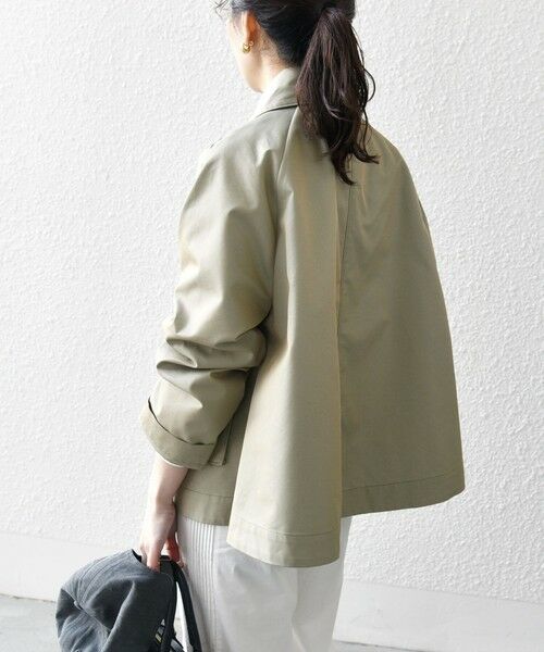 SHIPS / シップス その他アウター | 《予約》SHIPS any:〈手洗い可能〉シャンブレー Aライン フレア ショート コート | 詳細19