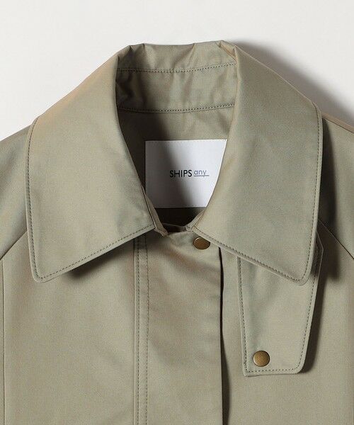 SHIPS / シップス その他アウター | 《予約》SHIPS any:〈手洗い可能〉シャンブレー Aライン フレア ショート コート | 詳細27