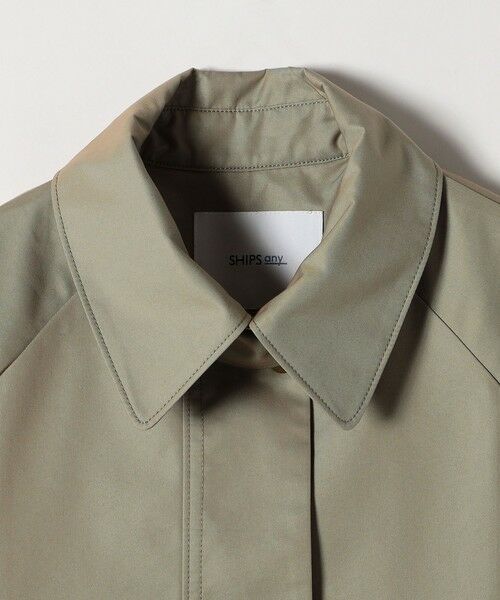 SHIPS / シップス その他アウター | 《予約》SHIPS any:〈手洗い可能〉シャンブレー Aライン フレア ショート コート | 詳細28