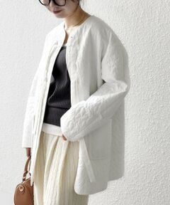 SHIPS / シップス その他アウター | 《予約》SHIPS any: キルティング ステッチ ノーカラー ミディ コート