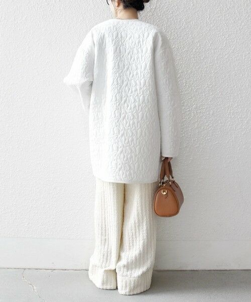 SHIPS / シップス その他アウター | 《予約》SHIPS any: キルティング ステッチ ノーカラー ミディ コート | 詳細2