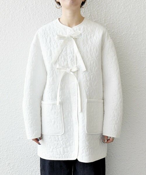 SHIPS / シップス その他アウター | 《予約》SHIPS any: キルティング ステッチ ノーカラー ミディ コート | 詳細18