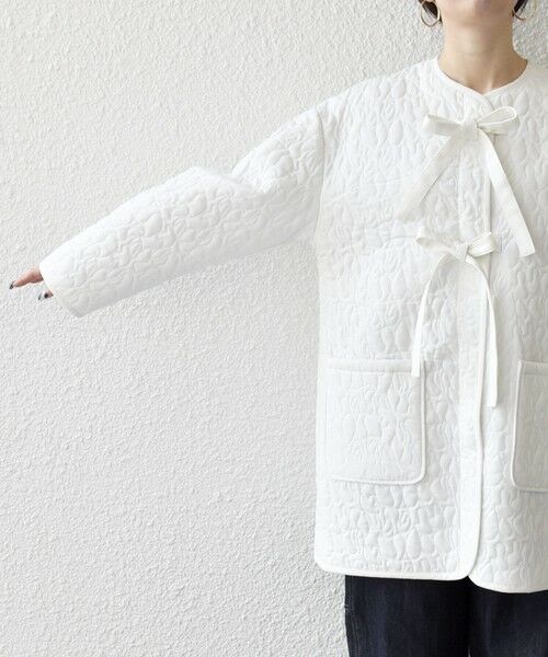 SHIPS / シップス その他アウター | 《予約》SHIPS any: キルティング ステッチ ノーカラー ミディ コート | 詳細21