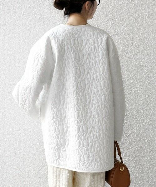 SHIPS / シップス その他アウター | 《予約》SHIPS any: キルティング ステッチ ノーカラー ミディ コート | 詳細6
