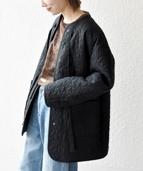 SHIPS / シップス その他アウター | 《予約》SHIPS any: キルティング ステッチ ノーカラー ミディ コート | 詳細25