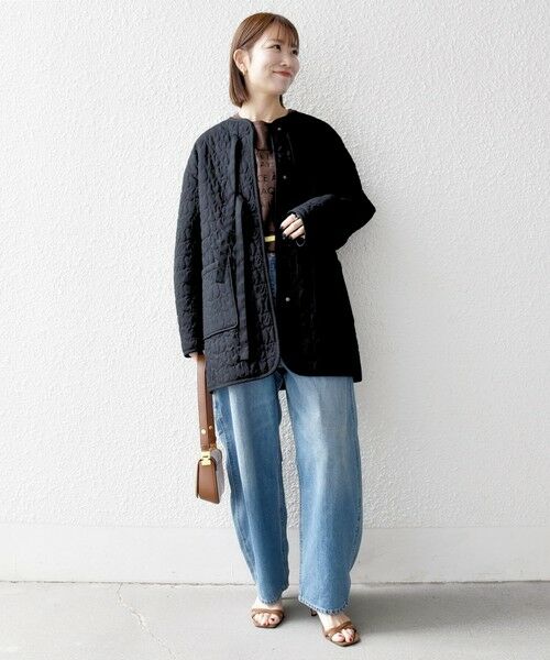 SHIPS / シップス その他アウター | 《予約》SHIPS any: キルティング ステッチ ノーカラー ミディ コート | 詳細22