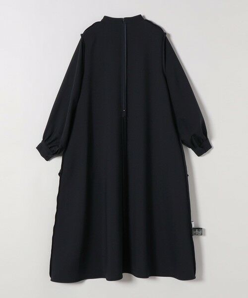 SHIPS / シップス ロング・マキシ丈ワンピース | 《予約》SHIPS any:〈洗濯機可能〉ダブルクロス フリル パフ スリーブ ワンピース［NAVY BLUE］ | 詳細24