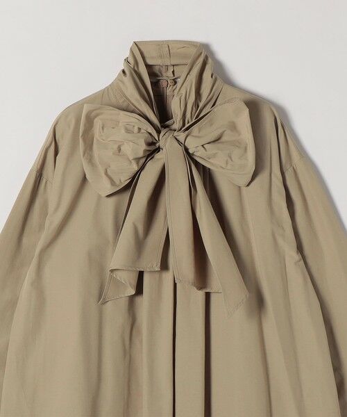 SHIPS / シップス ロング・マキシ丈ワンピース | 《予約》SHIPS any:〈洗濯機可能〉タイプライター ボウタイ リボン シャツ ワンピース | 詳細10