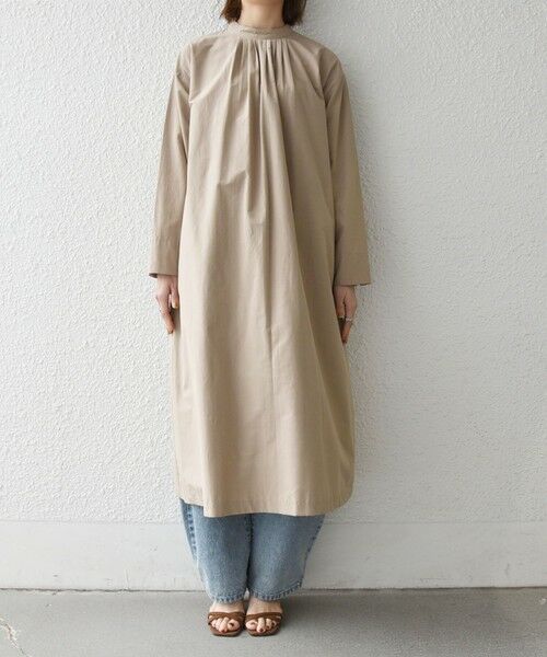 SHIPS / シップス ロング・マキシ丈ワンピース | 《予約》SHIPS any:〈洗濯機可能〉タイプライター ボウタイ リボン シャツ ワンピース | 詳細20