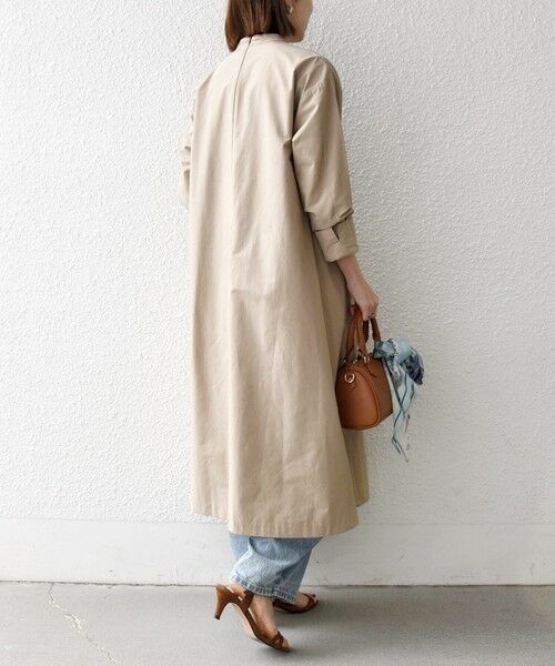 SHIPS / シップス ロング・マキシ丈ワンピース | 《予約》SHIPS any:〈洗濯機可能〉タイプライター ボウタイ リボン シャツ ワンピース | 詳細5