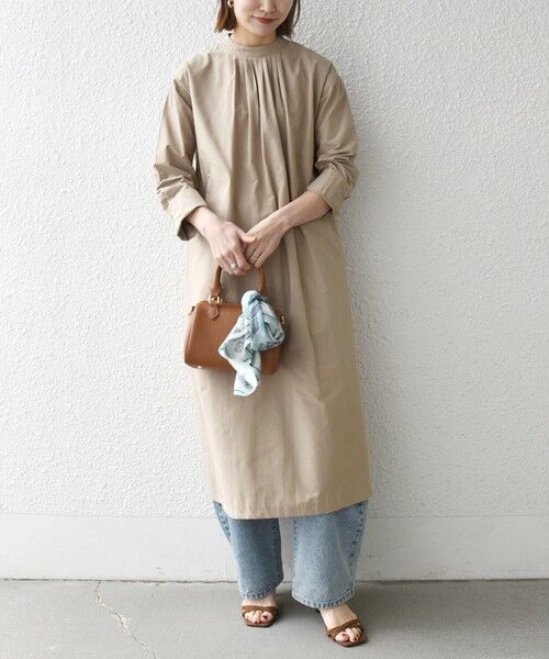 SHIPS / シップス ロング・マキシ丈ワンピース | 《予約》SHIPS any:〈洗濯機可能〉タイプライター ボウタイ リボン シャツ ワンピース | 詳細8