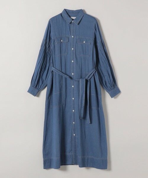 SHIPS / シップス ミニ丈・ひざ丈ワンピース | 《予約》SHIPS any:〈手洗い可能〉シアー デニム ポケット ロング シャツ ワンピース | 詳細13