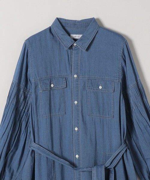 SHIPS / シップス ミニ丈・ひざ丈ワンピース | 《予約》SHIPS any:〈手洗い可能〉シアー デニム ポケット ロング シャツ ワンピース | 詳細14