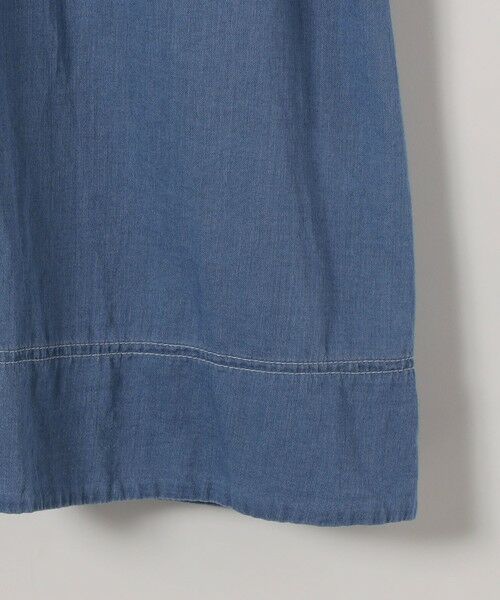 SHIPS / シップス ミニ丈・ひざ丈ワンピース | 《予約》SHIPS any:〈手洗い可能〉シアー デニム ポケット ロング シャツ ワンピース | 詳細15