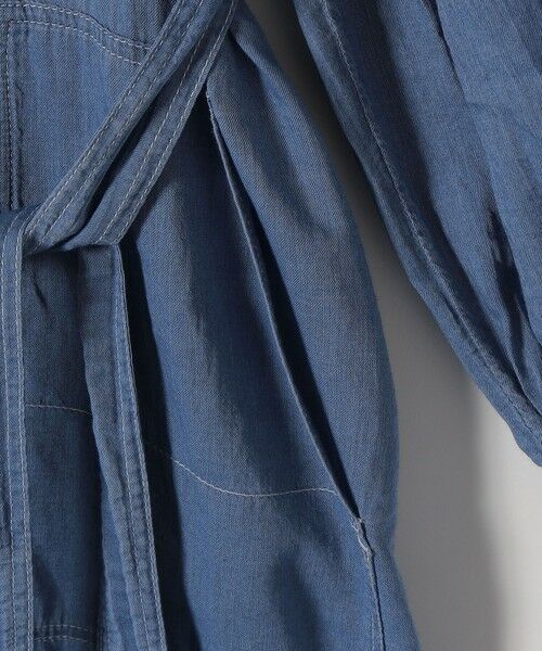 SHIPS / シップス ミニ丈・ひざ丈ワンピース | 《予約》SHIPS any:〈手洗い可能〉シアー デニム ポケット ロング シャツ ワンピース | 詳細16