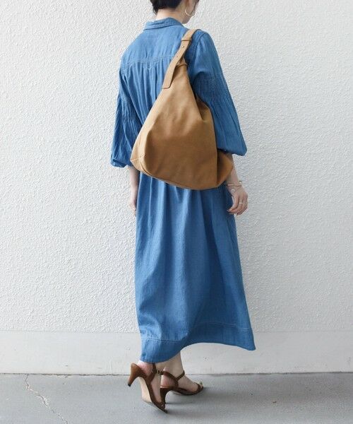 SHIPS / シップス ミニ丈・ひざ丈ワンピース | 《予約》SHIPS any:〈手洗い可能〉シアー デニム ポケット ロング シャツ ワンピース | 詳細6