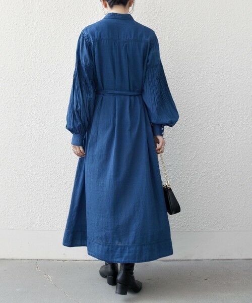 SHIPS / シップス ミニ丈・ひざ丈ワンピース | 《予約》SHIPS any:〈手洗い可能〉シアー デニム ポケット ロング シャツ ワンピース | 詳細25