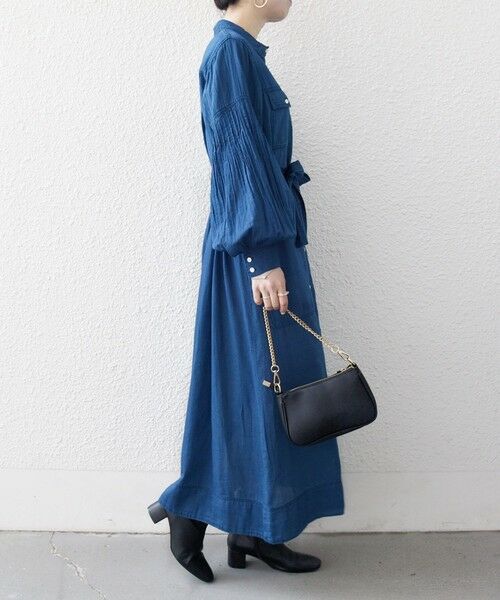 SHIPS / シップス ミニ丈・ひざ丈ワンピース | 《予約》SHIPS any:〈手洗い可能〉シアー デニム ポケット ロング シャツ ワンピース | 詳細26