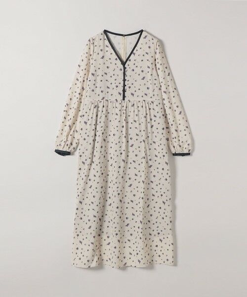 SHIPS / シップス ロング・マキシ丈ワンピース | 《予約》SHIPS any:〈洗濯機可能〉フラワー プリント ウエストギャザー Vネック ワンピース | 詳細9