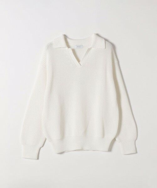 SHIPS / シップス ニット・セーター | 《予約》SHIPS any:〈手洗い可能〉 片畦編み ポロカラー スキッパー ニット プルオーバー | 詳細8