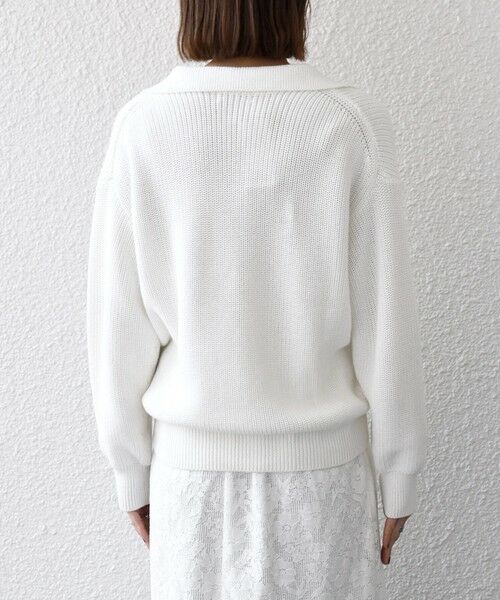 SHIPS / シップス ニット・セーター | 《予約》SHIPS any:〈手洗い可能〉 片畦編み ポロカラー スキッパー ニット プルオーバー | 詳細12