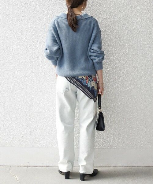 SHIPS / シップス ニット・セーター | 《予約》SHIPS any:〈手洗い可能〉 片畦編み ポロカラー スキッパー ニット プルオーバー | 詳細15