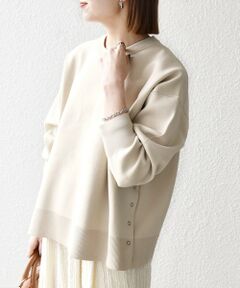 SHIPS / シップス ニット・セーター | 《予約》SHIPS any:〈手洗い可能〉サイドスリット クルーネック ルーズ プルオーバー