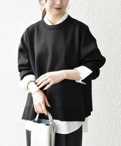 SHIPS / シップス ニット・セーター | 《予約》SHIPS any:〈手洗い可能〉サイドスリット クルーネック ルーズ プルオーバー