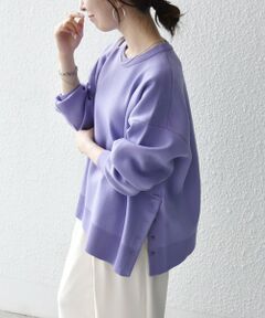 SHIPS / シップス ニット・セーター | 《一部予約》SHIPS any:〈手洗い可能〉サイドスリット クルーネック ルーズ プルオーバー