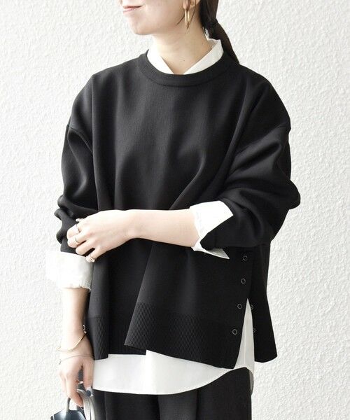 SHIPS / シップス ニット・セーター | 《予約》SHIPS any:〈手洗い可能〉サイドスリット クルーネック ルーズ プルオーバー | 詳細16