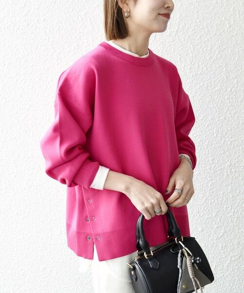 SHIPS / シップス ニット・セーター | 《予約》SHIPS any:〈手洗い可能〉サイドスリット クルーネック ルーズ プルオーバー | 詳細26