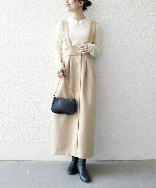 SHIPS / シップス ニット・セーター | 《予約》SHIPS any:〈手洗い可能〉2WAY レース カラー リブ ニット プルオーバー | 詳細1