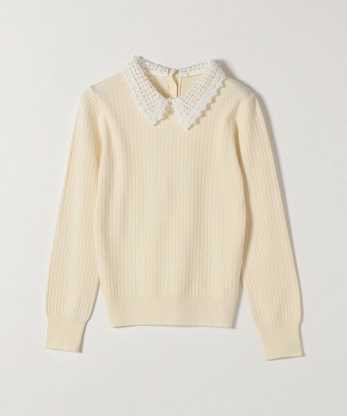 SHIPS / シップス ニット・セーター | 《予約》SHIPS any:〈手洗い可能〉2WAY レース カラー リブ ニット プルオーバー | 詳細11