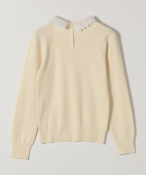 SHIPS / シップス ニット・セーター | 《予約》SHIPS any:〈手洗い可能〉2WAY レース カラー リブ ニット プルオーバー | 詳細16