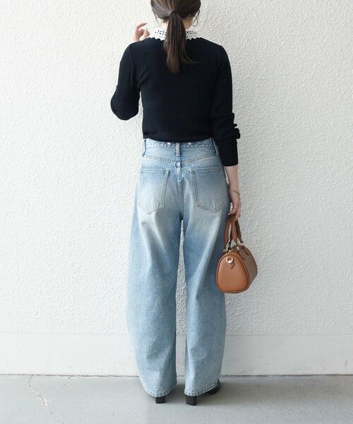 SHIPS / シップス ニット・セーター | 《予約》SHIPS any:〈手洗い可能〉2WAY レース カラー リブ ニット プルオーバー | 詳細22