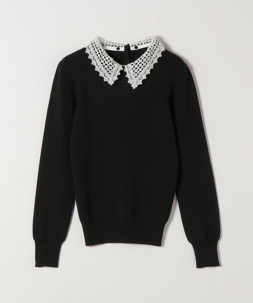SHIPS / シップス ニット・セーター | 《予約》SHIPS any:〈手洗い可能〉2WAY レース カラー リブ ニット プルオーバー | 詳細29